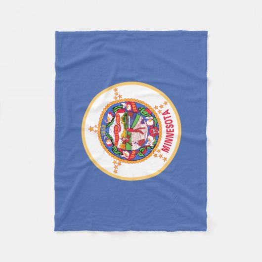 vlag van de deelstaat Minnesota Fleece Deken (Voorkant)