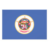 vlag van de deelstaat Minnesota Foto Afdruk (Voorkant)