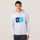 vlag van de deelstaat Minnesota Hoodie (Voorkant volledig)