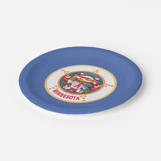vlag van de deelstaat Minnesota Papieren Bordje (Gekanteld)