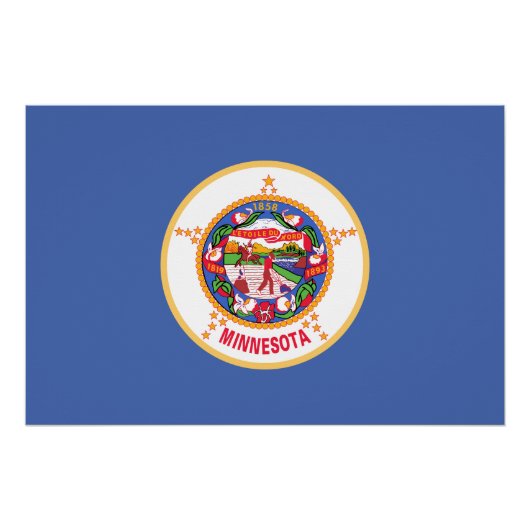 vlag van de deelstaat Minnesota Perfect Poster (Voorkant)