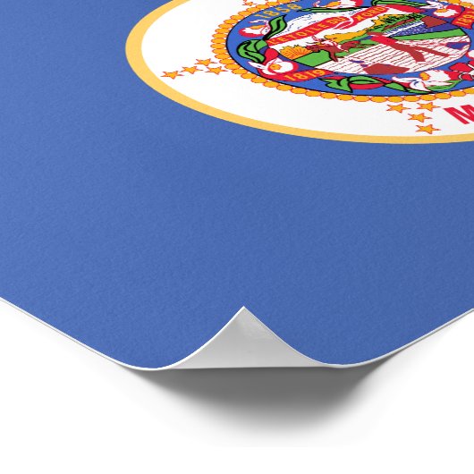 vlag van de deelstaat Minnesota Poster (Hoek)