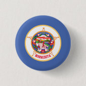 vlag van de deelstaat Minnesota Ronde Button 3,2 Cm (Voorkant)