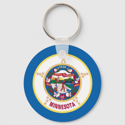 vlag van de deelstaat Minnesota Sleutelhanger (Voorkant)
