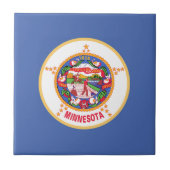 vlag van de deelstaat Minnesota Tegeltje (Voorkant)