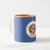 vlag van de deelstaat Minnesota Tweekleurige Koffiemok (Voorkant links)