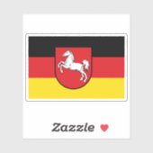Vlag van de deelstaat Nedersaksen, Duitsland Sticker (Vel)