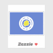 Vlag van de deelstaat Ngeremlengui, Palau Sticker (Vel)