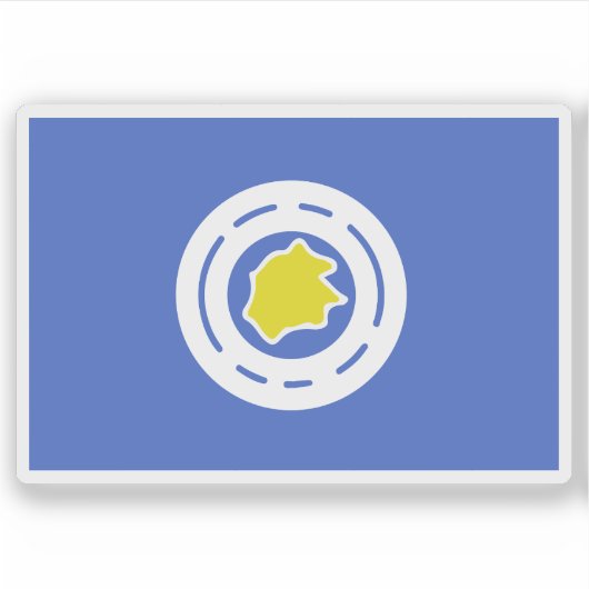 Vlag van de deelstaat Ngeremlengui, Palau Sticker (Voorkant)