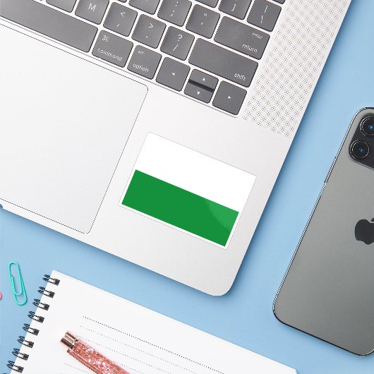 Vlag van de deelstaat Stiermarken (Steiermark), Oo Sticker (Laptop met iPhone)