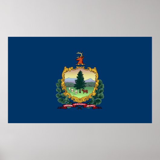 vlag van de deelstaat Vermont Poster (Voorkant)