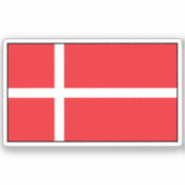 Vlag van de Deense Sticker (Voorkant)