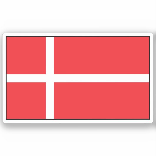 Vlag van de Deense Sticker (Voorkant)