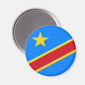 vlag van de Democratische Republiek Congo Magnet (Voorkant / Achterkant)