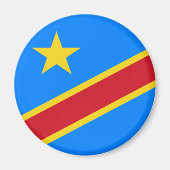 vlag van de Democratische Republiek Congo Magnet (Voorkant)