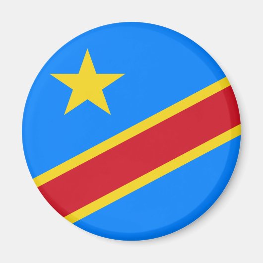 vlag van de Democratische Republiek Congo Magnet (Voorkant)