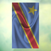 Vlag van de Democratische Republiek Congo Raamsticker (Vel 3)
