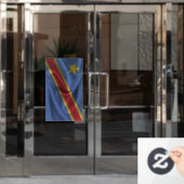 Vlag van de Democratische Republiek Congo Raamsticker (Kantoordeur)