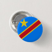 Vlag van de Democratische Republiek Congo Ronde Button 3,2 Cm (Voorkant /achterkant)