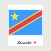 Vlag van de Democratische Republiek Congo Sticker (Vel)