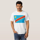 Vlag van de Democratische Republiek Congo T Shirt (Voorkant volledig)