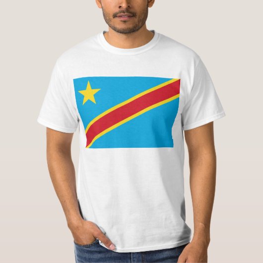 Vlag van de Democratische Republiek Congo T Shirt (Voorkant)