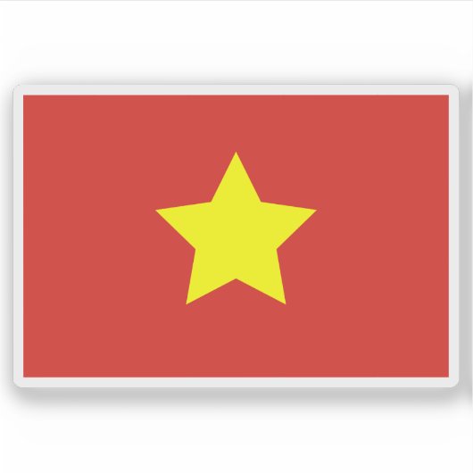 Vlag van de Democratische Republiek Vietnam ('45-' Sticker (Voorkant)