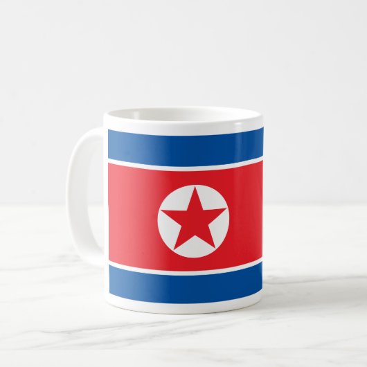Vlag van de Democratische Volksrepubliek Korea Koffiemok (Voorkant links)