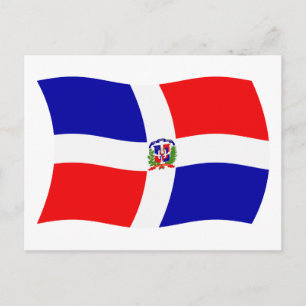 Vlag van de Dominicaanse Republiek ansichtkaart Briefkaart