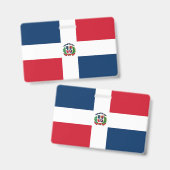 Vlag van de Dominicaanse Republiek Badge (Voor- en achterkant)