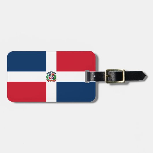 Vlag van de Dominicaanse Republiek Bagagelabel (Voorkant horizontaal)