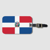 Vlag van de Dominicaanse Republiek Bagagelabel (Voorkant (horizontaal))
