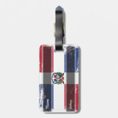 vlag van de Dominicaanse Republiek Bagagelabel (Achterkant verticaal)
