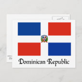 Vlag van de Dominicaanse Republiek Briefkaart (Voorkant / Achterkant)