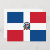 Vlag van de Dominicaanse Republiek Briefkaart (Voorkant / Achterkant)