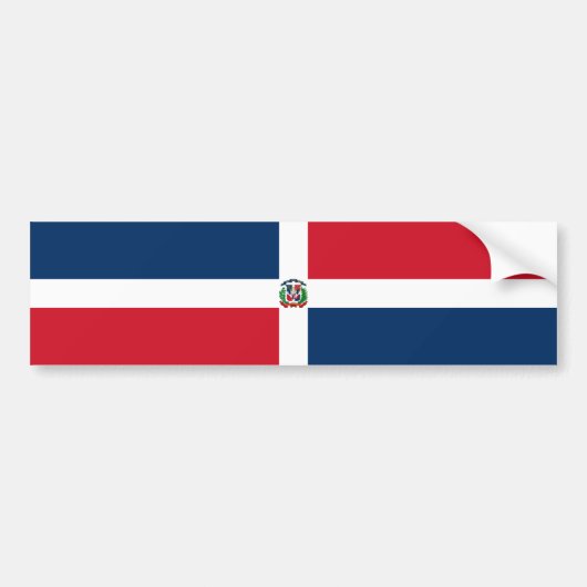 Vlag van de Dominicaanse Republiek Bumpersticker (Voorkant)