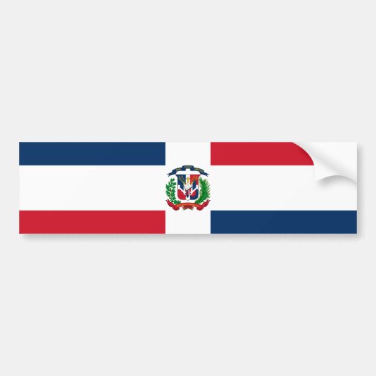 Vlag van de Dominicaanse Republiek Bumpersticker (Voorkant)