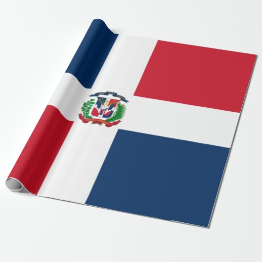 Vlag van de Dominicaanse Republiek Cadeaupapier (Uitgerold)