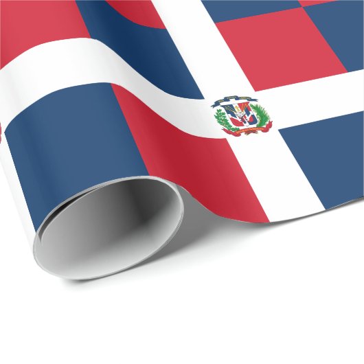 Vlag van de Dominicaanse Republiek Cadeaupapier (Rol Hoek)
