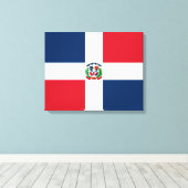 Vlag van de Dominicaanse Republiek Canvas Afdruk (Insitu (Houten vloer))