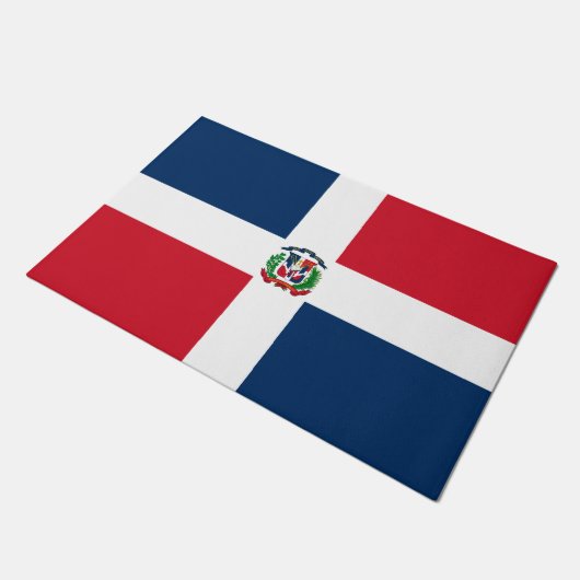 Vlag van de Dominicaanse Republiek Deurmat (Schuin)