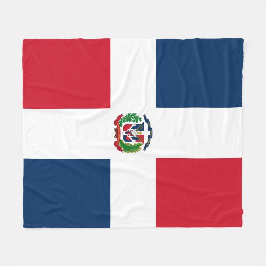 Vlag van de Dominicaanse Republiek Fleece Deken (Voorkant (Horizontaal))