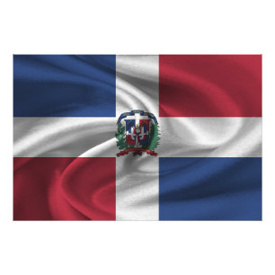Vlag van de Dominicaanse Republiek Foto Afdruk