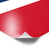 Vlag van de Dominicaanse Republiek Foto Afdruk (Hoek)