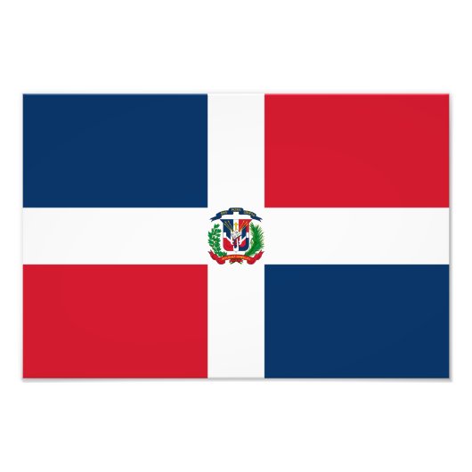Vlag van de Dominicaanse Republiek Foto Afdruk (Voorkant)