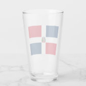 Vlag van de Dominicaanse Republiek Glas (Achterkant)
