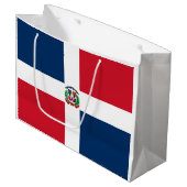 Vlag van de Dominicaanse Republiek Groot Cadeauzakje (Voorkant Gekanteld)