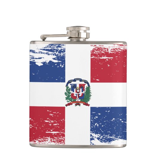 vlag van de Dominicaanse Republiek Heupfles (Voorkant)
