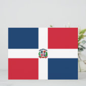 Vlag van de Dominicaanse Republiek Kaart (Staand voorkant)