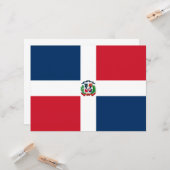 Vlag van de Dominicaanse Republiek Kaart (Voorkant / Achterkant in situ)
